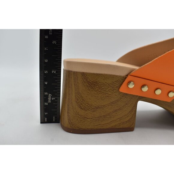 Clarks Womens Size 7.5 Sivanne Walk Orange Leather Open Toe Comfort Sandal Shoes - Picture 12 of 14